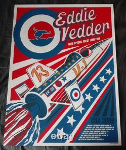 Eddie Vedder 2009 Solo Tour Poster Evel Rocket Brad Klausen! Pearl Jam