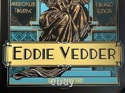Eddie Vedder Chicago Poster the earthlings 2022 concert tour auditorium theatre