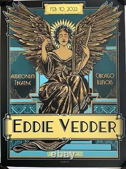 Eddie Vedder Chicago Poster the earthlings 2022 concert tour auditorium theatre