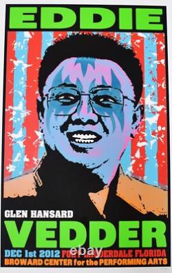Eddie Vedder Concert Poster 2012 Kim Jong-il Frank Kozik