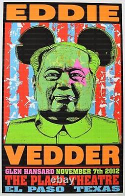 Eddie Vedder Concert Poster 2012 Mao Zedong Frank Kozik Artist Proof El Paso
