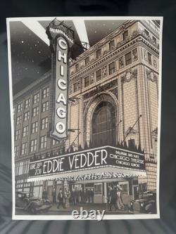 Eddie Vedder Concert Poster by Munk One Chicago Theater Show 2011 Pearl Jam NICE