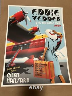Eddie Vedder Earthlings 2022 Tour Poster Steve Thomas Pearl Jam FREE SHIPPING