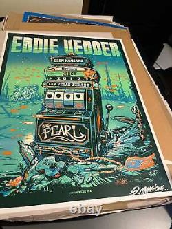 Eddie Vedder Las Vegas Poster Pearl Jam Glow In The Dark Artist Munk One SN