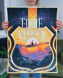 Eddie Vedder Pearl Jam Poster 2/9/2022 Chicago Signed Numbered Bella Grace AP