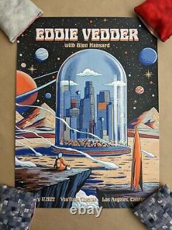 Eddie Vedder Pearl Jam Poster 2022 Los Angeles AP Variant Pedro Correa