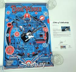 Eddie Vedder Pearl Jam Signed Autograph Concert Show Poster /100 PSA/DNA COA