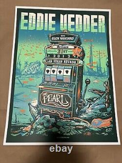 Eddie Vedder Poster Las Vegas Slot 10/31/12 Munk One SE NM Gig Poster Pearl Jam