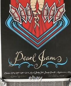 Eddie Vedder Signed Poster 10/24/2010 California Pearl Jam LE 36 Autograph JSA