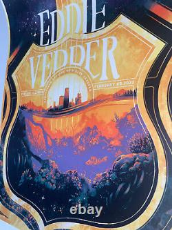 Eddie Vedder The Earthlings Chicago Poster Print 2022 AP SIGNED X/100 Pearl Jam