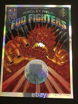 Emek Foo Fighters Poster Wrigley Chicago 2018 Artist Ed Sperry Pearl Jam Cubs AE