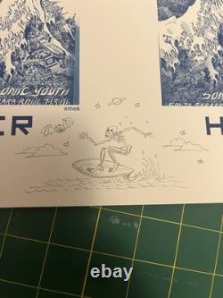 Emek Pearl Jam Live In Two Dimensions UnCut Blue Keyline Variant RARE DOODLE