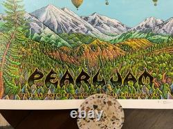 Emek Pearl Jam Telluride Ride Festival 2016 Signed Doodled Concert Poster