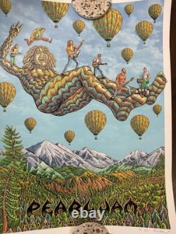 Emek Pearl Jam Telluride Ride Festival 2016 Signed Doodled Concert Poster