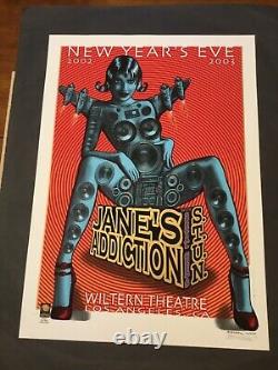 Emek Poster Jane's Addiction Los Angeles 2002 AP Sperry Pearl Jam Chili Peppers