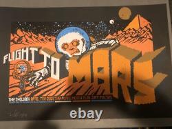 FLIGHT TO MARS S/N Concert Poster M/NM. Pearl Jam Soundgarden Klausen