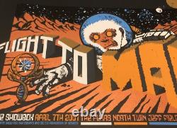 FLIGHT TO MARS S/N Concert Poster M/NM. Pearl Jam Soundgarden Klausen