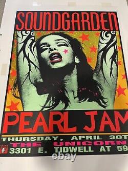 Frank Kozik Soundgarden Pearl Jam The Unicorn Green Lady 1st Edition Poster