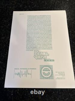 Joe Louis Arena Signed Pearl Jam Poster Detroit 2014 Munk One AP Numbered