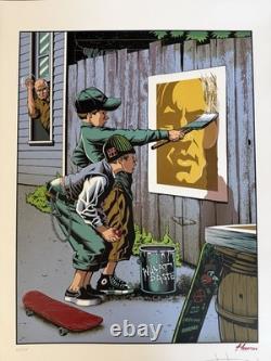 Justin Hampton Pearl Jam Purple Wheat Paste Poster AP Edition Signed/#'d