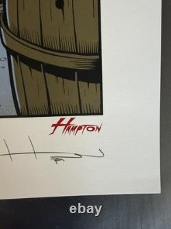 Justin Hampton Pearl Jam Purple Wheat Paste Poster AP Edition Signed/#'d