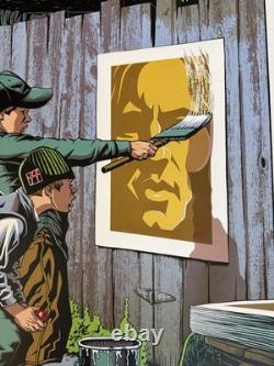 Justin Hampton Pearl Jam Purple Wheat Paste Poster AP Edition Signed/#'d