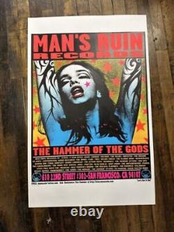 KZ9824 Blue Lady Mans Ruin Hammer Of The Gods Green Pearl Jam Poster 1996 AP