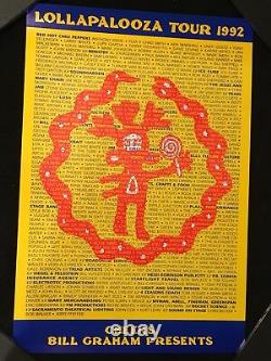 LOLLAPALOOZA CONCERT POSTER 1992 PEARL JAM-SOUNDGARDEN-1st PRINTING-NM TO MINT