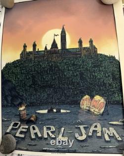 LOT of 2 MINT Pearl Jam 2020 Poster prints Cancel Concert 3/20-22, Ottawa Quebec