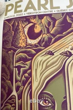 LOT of 2 MINT Pearl Jam 2020 Poster prints Cancel Concert 3/20-22, Ottawa Quebec