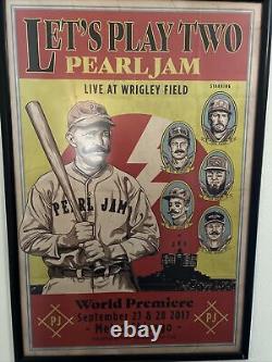 Let's Play 2 (Two) Pearl Jam 2017 Poster Chicago, IL Metro Mint Eddie Vedder