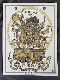 Mint New PEARL JAM Event poster Sticker Denver Ravi Zupa PJ Concert Limited