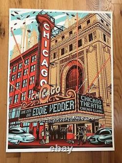 Munk One Eddie Vedder Poster Chicago Theater 2011 6/29/11 Pearl Jam