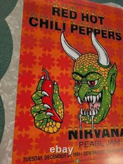 NIRVANA PEARL JAM RHCP 1991 Cow Palace Bill Graham Poster BGP-51