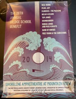 Neil Young Pearl Jam Sound Garden Tom Jones October 25 26 2014 Concert Poster