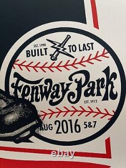 New Pearl Jam 2016 Concert Poster Ames Bro Aug 5 & 7 Fenway Green Monster Boston