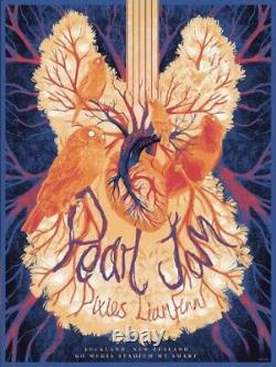 New! Pearl Jam Event Poster Auckland New Zealand Nov 8 2024 Bella Grace