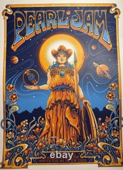 OFFICIAL Pearl Jam Poster Nashville May 8th N2 Kennedy Dark Matter MINT