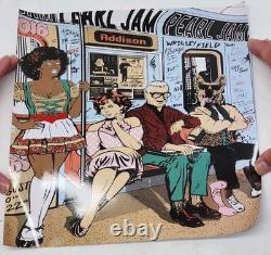 Official Pearl Jam Wrigley Field 2016 FAILE Concert Poster Chicago EL Train Ride