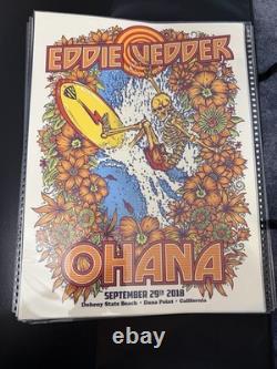 Ohana Festival 2018 Poster Ben Brown Eddie Vedder Pearl Jam Dana Point