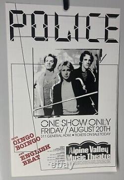 Original 1982 The Police Alpine Valley Theatre Concert Poster