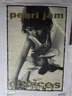 Original 1992 PEARL JAM Subway Poster Choices Crayons Ten Nice Man RARE Large #1