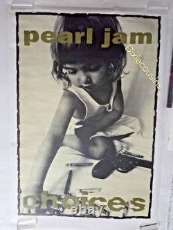 Original 1992 PEARL JAM Subway Poster Choices Crayons Ten Nice Man RARE Large #1