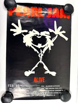 Original 1992 Pearl Jam Alive Tour Poster UK album promo