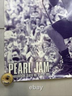 Original PEARL JAM Poster Magnusson Park Seattle Sept 1992 Eddie Vedder 35 x 26