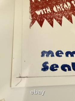 Original Pearl Jam Cheap Trick Seattle Concert Poster Drawing & Silkscreen