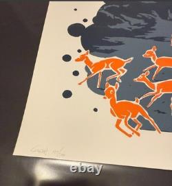 PEARL JAM 2005 TOUR ARTIST SIGNED & NUMBERED S/N POSTER QUEBEC CITY CAN k cd lp