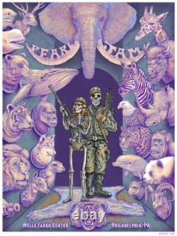 PEARL JAM 2016 EMEK Wells Fargo Center Philadelphia PA AE Signed, Doodled, #'d