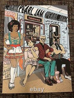 PEARL JAM 2016 FAILE POSTER WRIGLEY FIELD CHICAGO, IL ORIGINAL. Extremely Rare