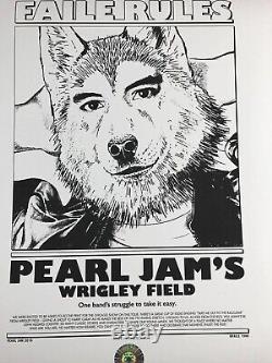 PEARL JAM 2016 FAILE POSTER WRIGLEY FIELD CHICAGO, IL ORIGINAL. Extremely Rare